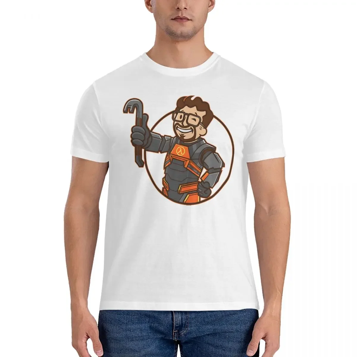 Футболка мужская с коротким рукавом и круглым вырезом 100% хлопок