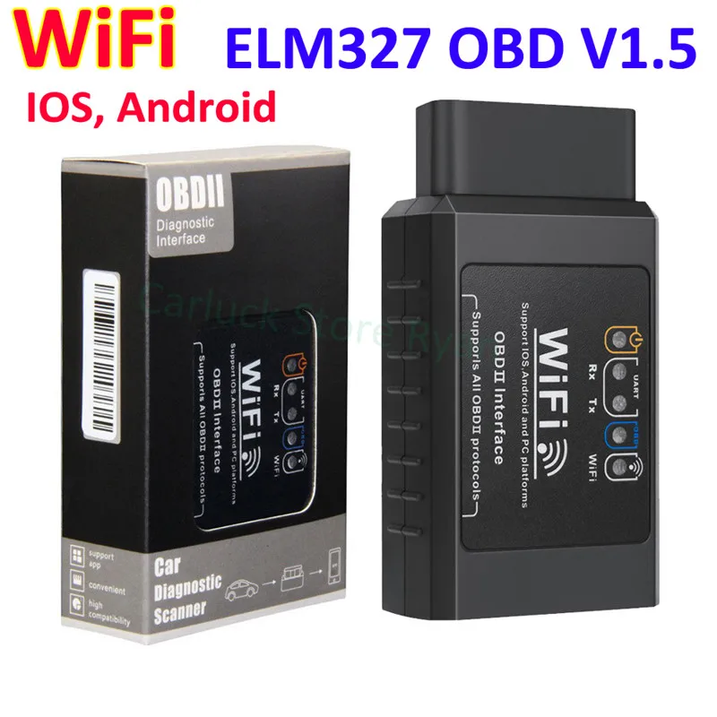 

Новый ELM 327 V1.5 WIFI OBD2 WIFI сканер Auto ODB2 ELM327 V1.5 WIFI для Android/IOS OBD 2 OBD2 Автомобильный диагностический инструмент
