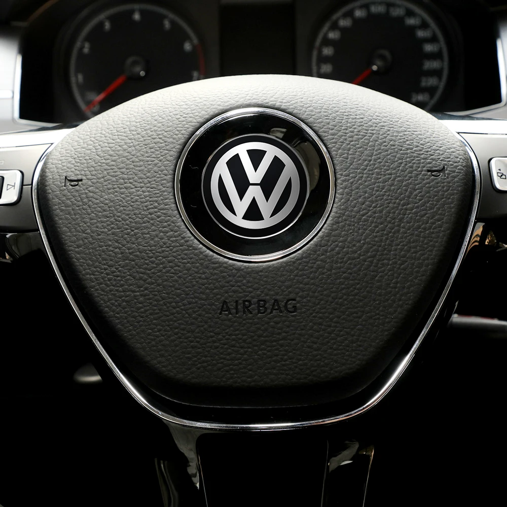 3D алюминиевый стиль с логотипом наклейка на руль автомобиля для Volkswagen VW Golf 4 5 6 7