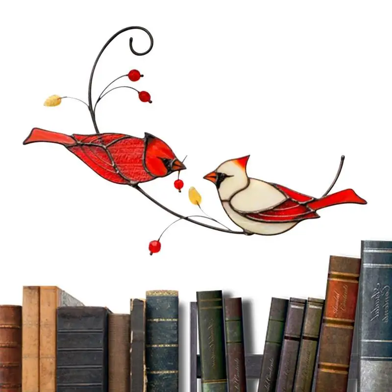 

Redbird подвесное украшение, украшение для сада, птица, искусственное украшение для дома и окна, символ чистой любви