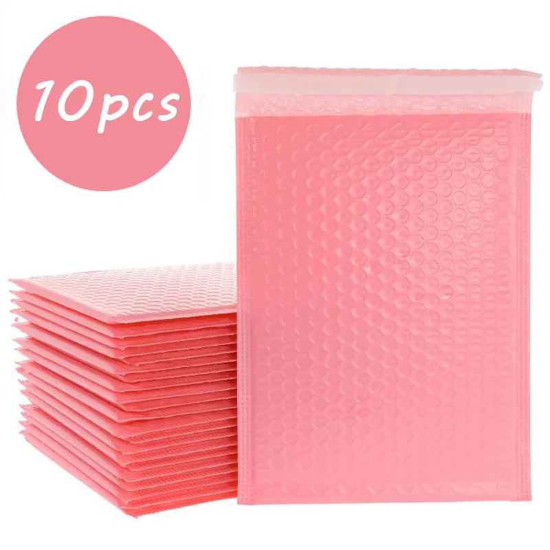 10pcs Bubble Envelope bag white PolyMailer Self Seal mailing bags Padded Envelopes For Magazine Lined Mailer | Дом и сад