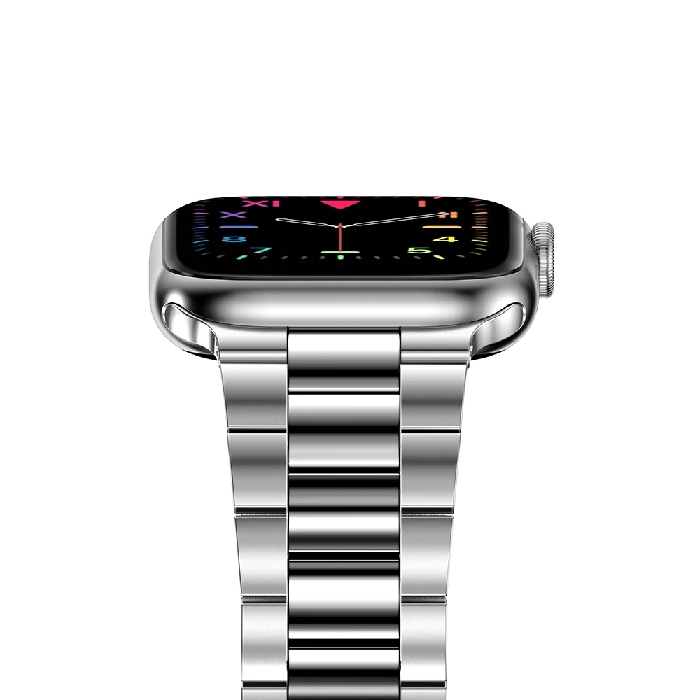 

Classic Stainless Steel Strap for Apple Watch Series 7 6 5 3 SE Metal Watchband for iWatch Series 44mm 45 41 40 38 42mm Bracelet