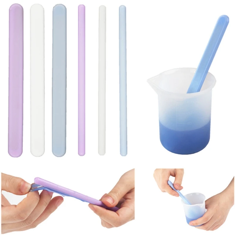 

Silicone Stir Sticks Facial Makeup Stirring Rods for Mixing Resin Epoxy Liquid Paint Reusable Resin Tools Making DIY
