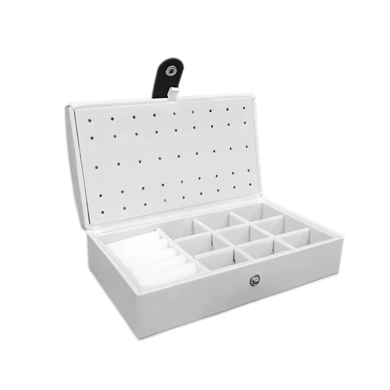 

Портативный полиуретановый простой шкатулка для сережек, колец, многофункциональный ящик для хранения ювелирных изделий