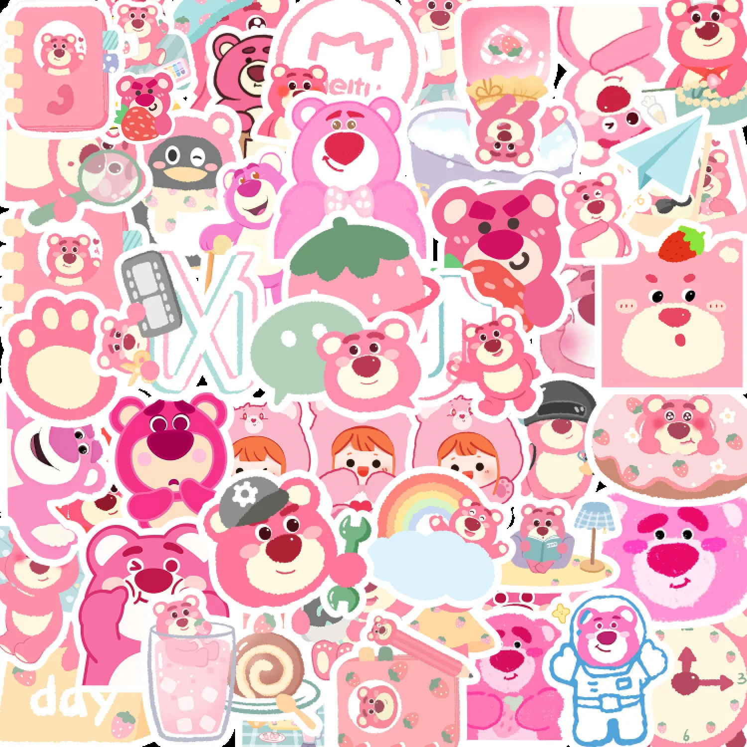 

10/50Pcs Disney Toy Story Lotso Stickers Cartoon Kawaii Decal Toys Guitar Laptop Phone Stationery Car Waterproof Sticker for Kid
