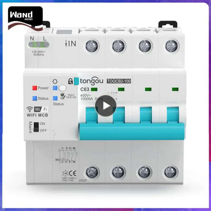 

Wireless Remote Control Metering Switch Smart Life Automatic Mcb 4p Timer Measurement Circuit Breaker 63a Tuya