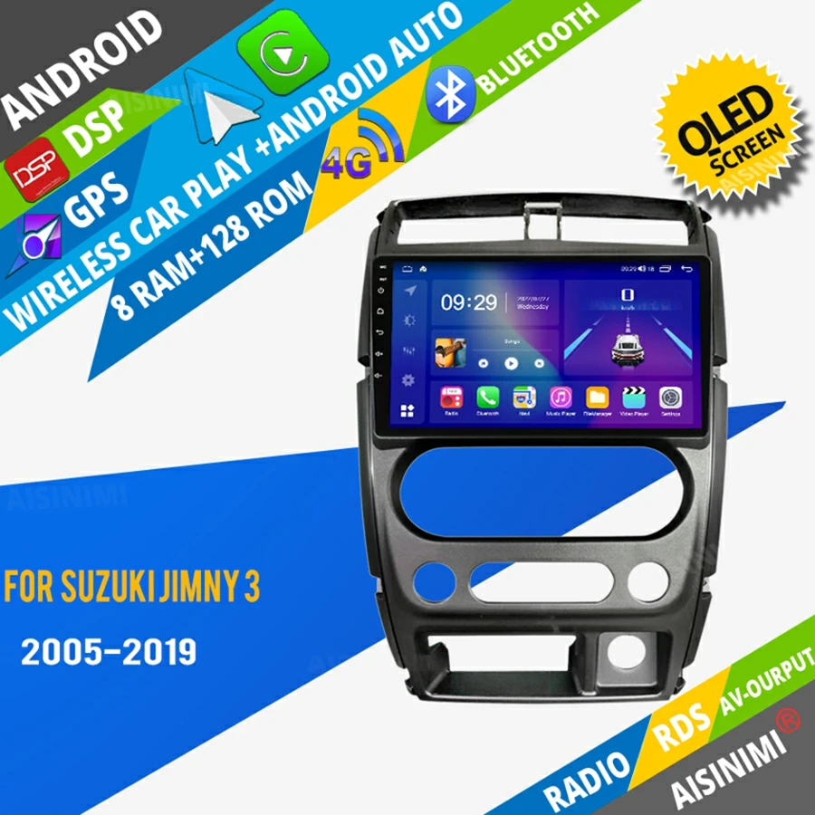 AISINIMI автомобильный dvd-плеер на основе Android навигация для Suzuki Jimny 3 2005 - 2019