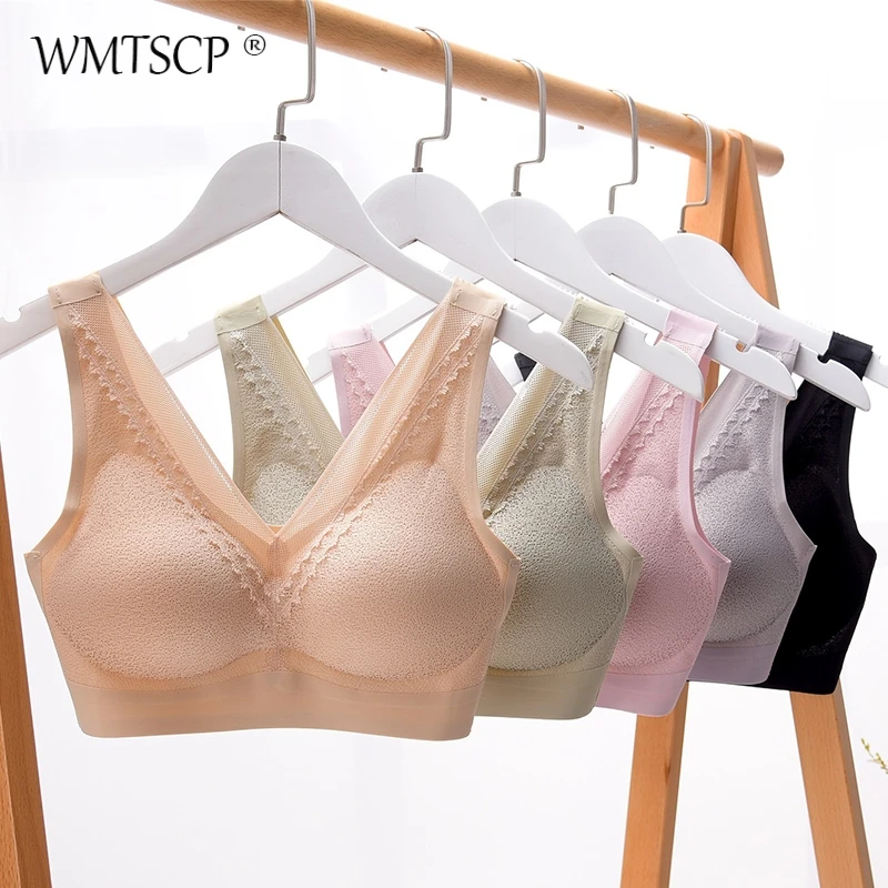 

Изысканное кружевное женское Бесшовное Спортивное нижнее белье WMTSCP, топ для фитнеса, бесшовное нижнее белье, большой бюстгальтер, женское н...