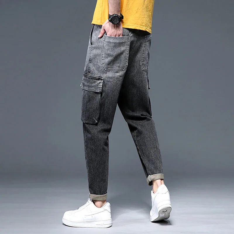 22 Fashion Jeans for Men Street Fashion Gradient Alphabet Print Jeans Men Youth Men's Casual Pants Baggy Jeans Men Clothing