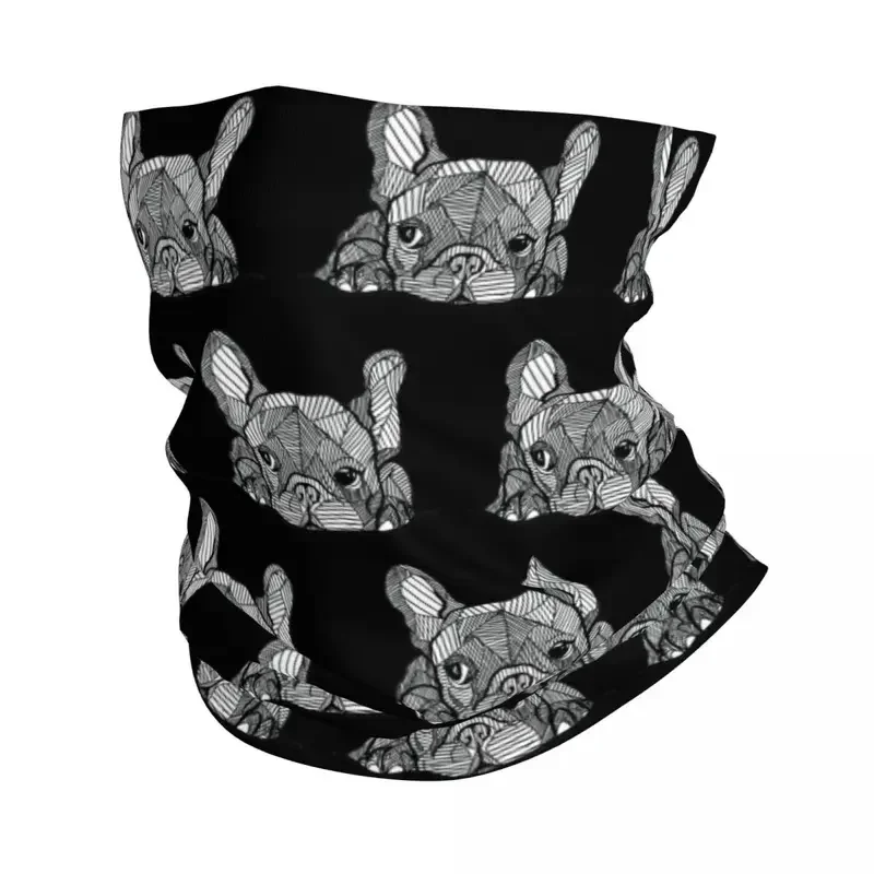 Бандана в виде французского бульдога Шейная гетра защита от УФ-лучей шарф для