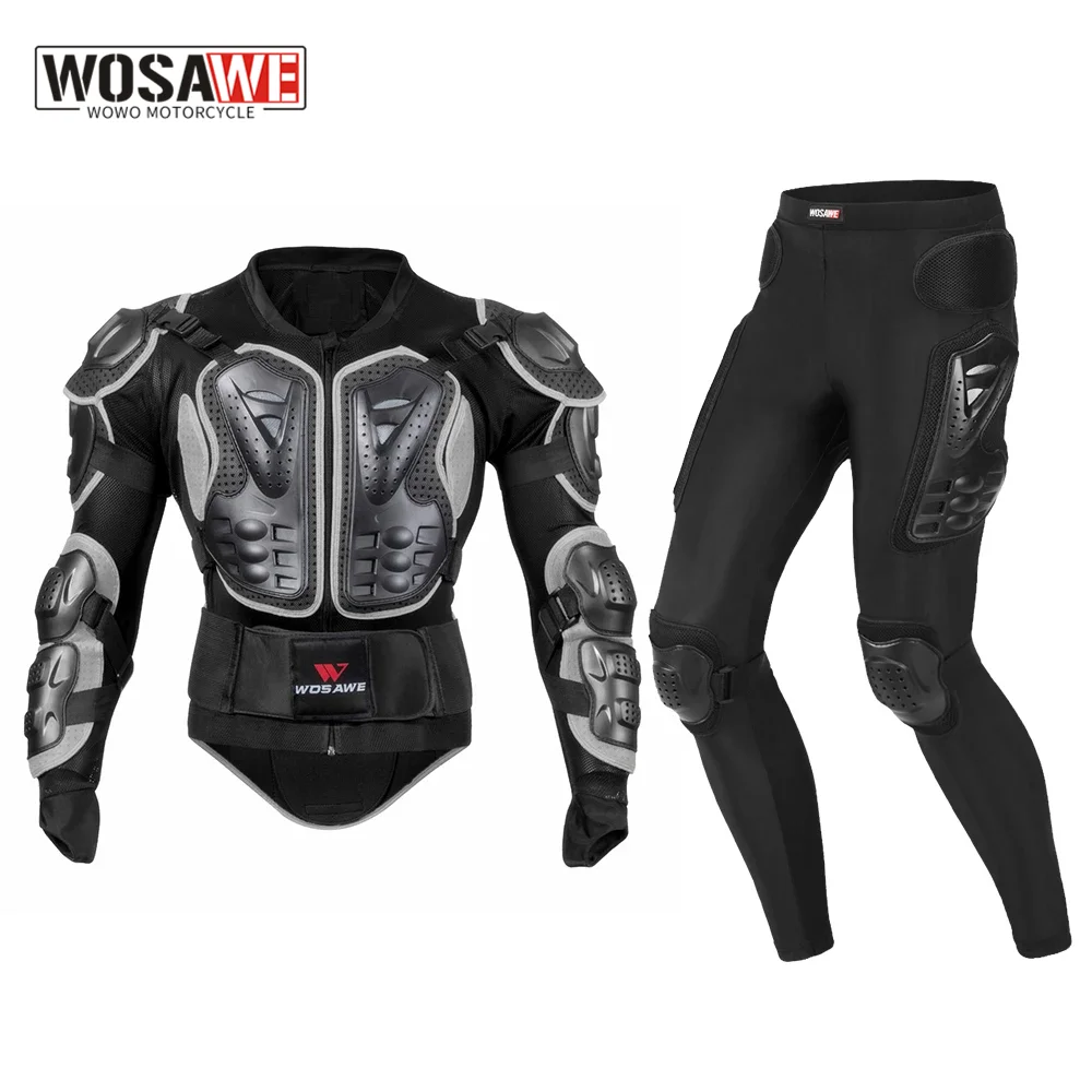 WOSAWE мотоциклетные бронебрюки защита для мотокросса бронекуртка брюки защитное