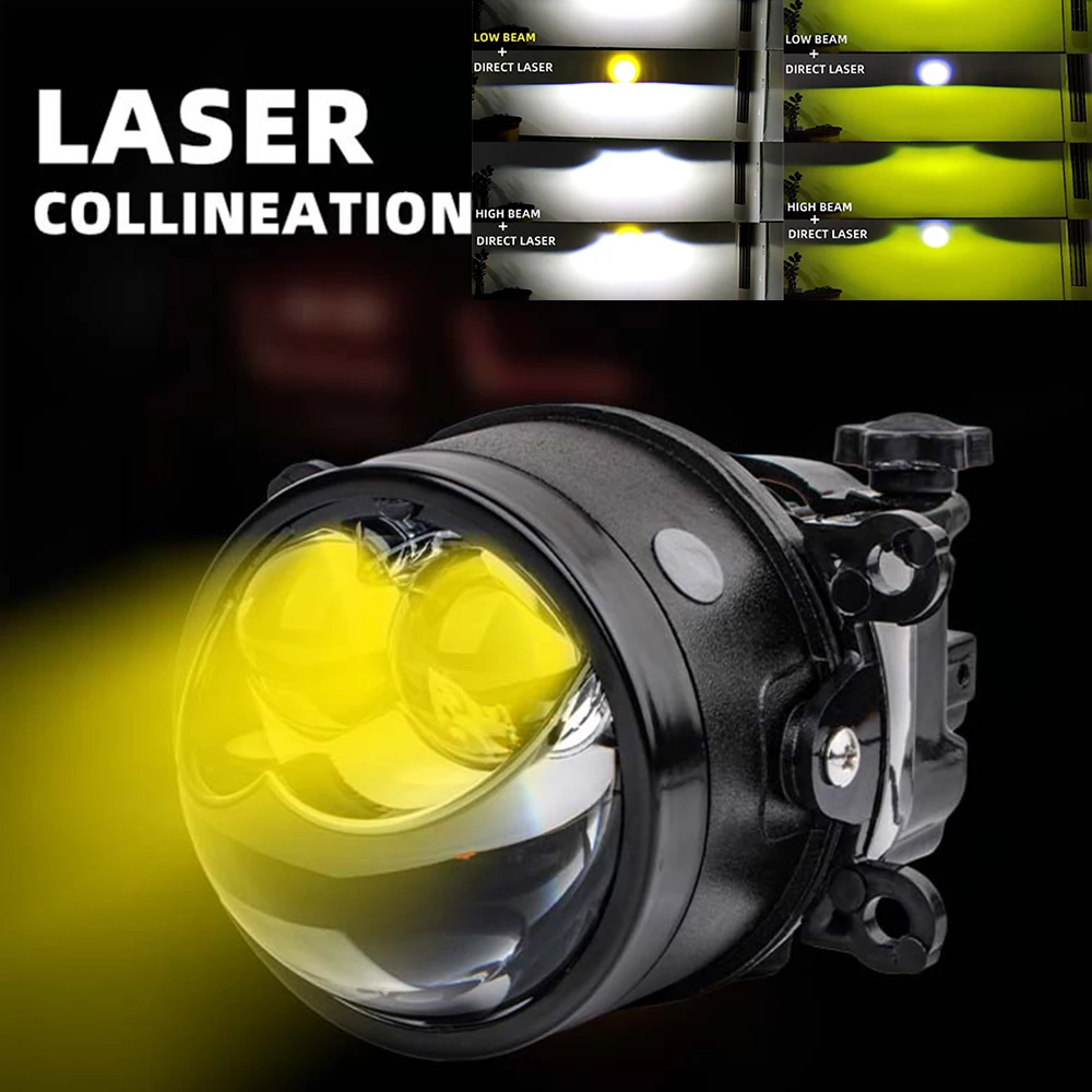 

3'' Headlight Bi led Lens Projector Car Fog Lamp H11 H1 Hb3 H8 9005 Super Bright Bi Lens Laser Led Headlights Bulb Fog Light