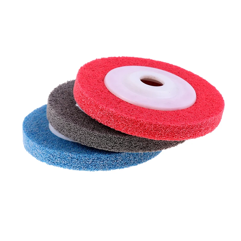 

2pcs 100mm Nylon Fiber Wheel Non Woven Abrasive Disc 4'' Grinding Polishing Pad for Metals Ceramics Marble Wood Crafts