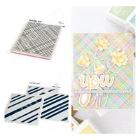 new clear stamps layered production stencil dainty plaid scrapbooking make photo album card diy paper embossing craft arrival