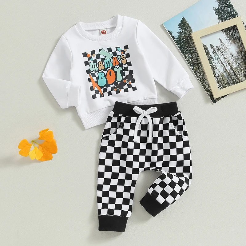 

Детская рубашка с длинным рукавом и буквенным принтом