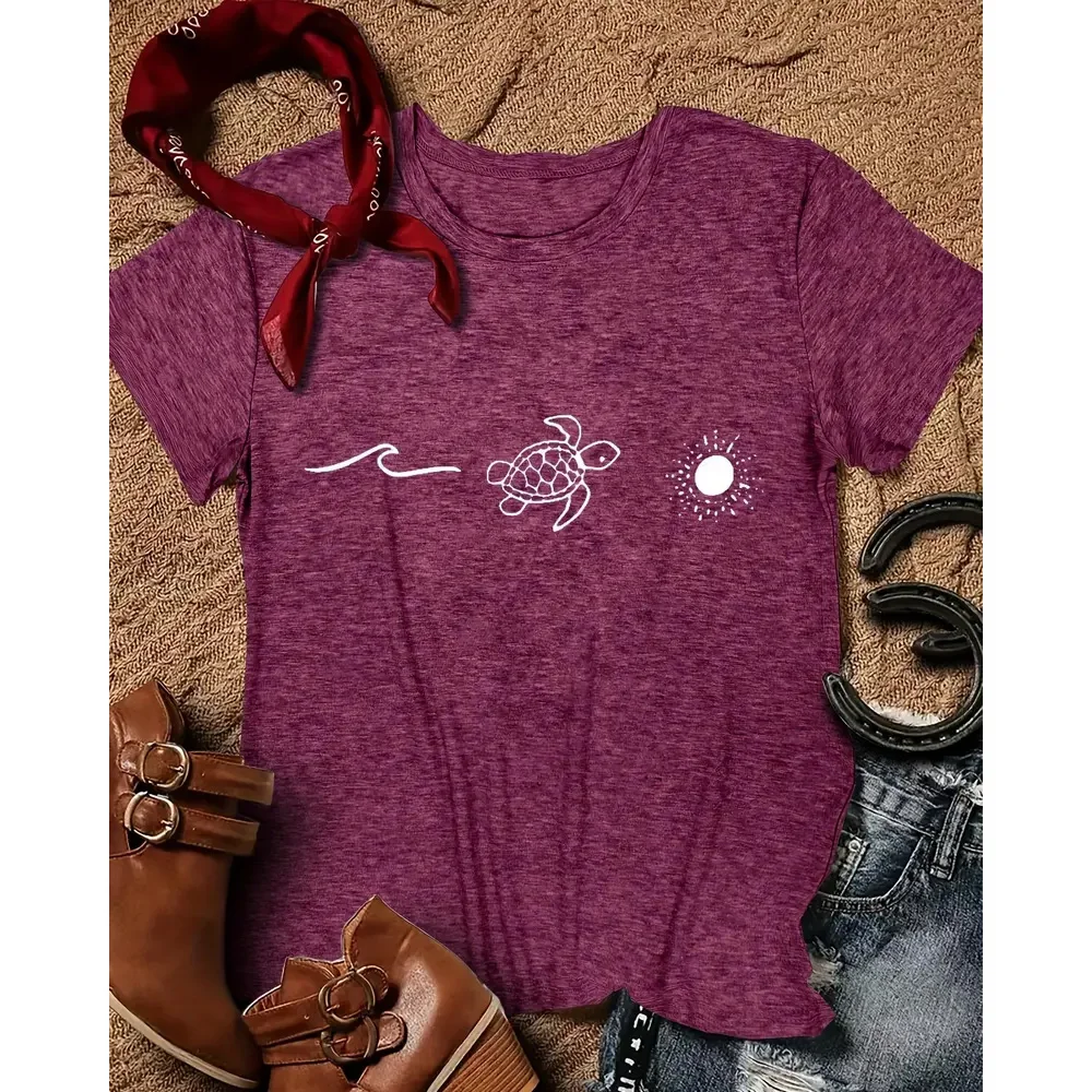 Женская футболка с принтом трендовая свободная одежда короткими рукавами и