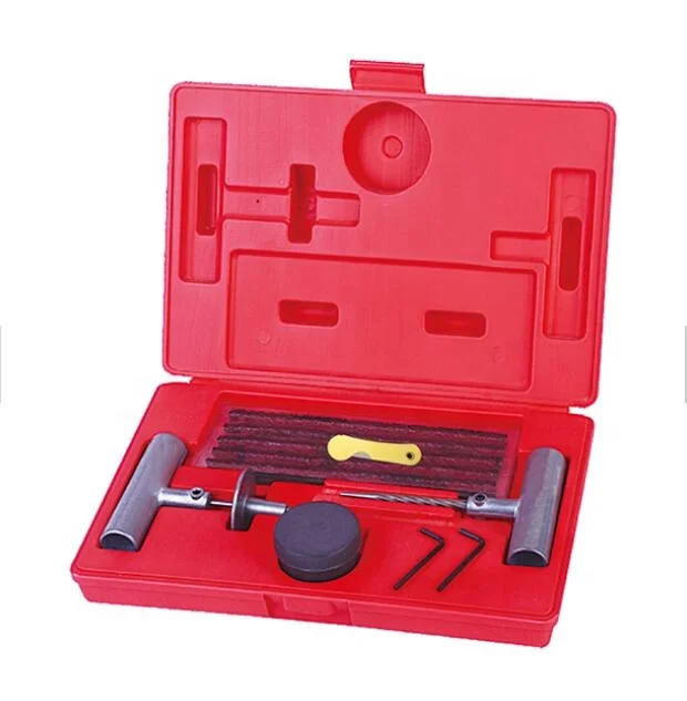 

hot sale car 27 pcs tubeless tyre puncture repair equipment kit