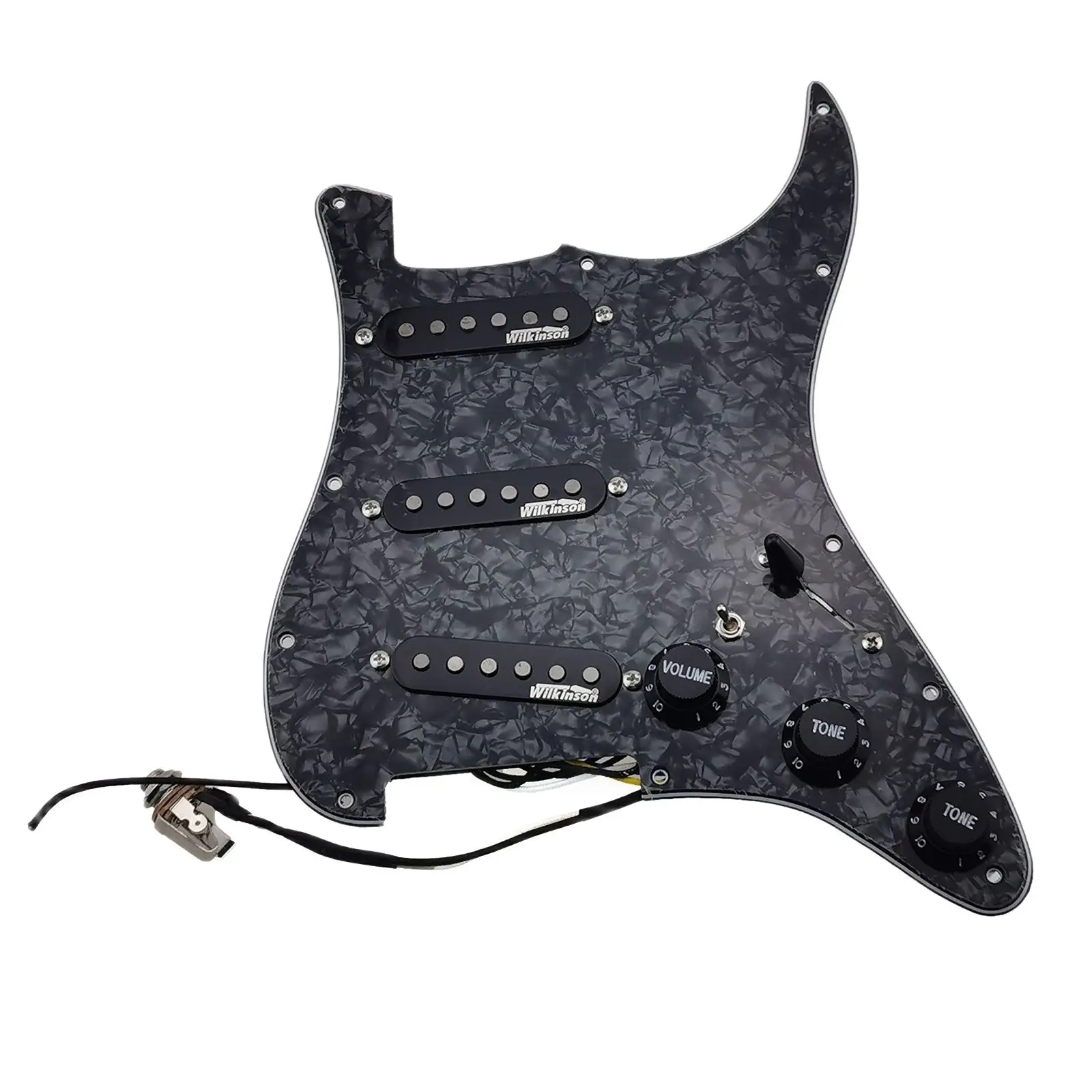 

Prewired ST Pickguard 7-Way Type Fully Loaded Pickguard Wilkinson SSS Ainico 5 Single Coil Pickups Set Guitar Parts
