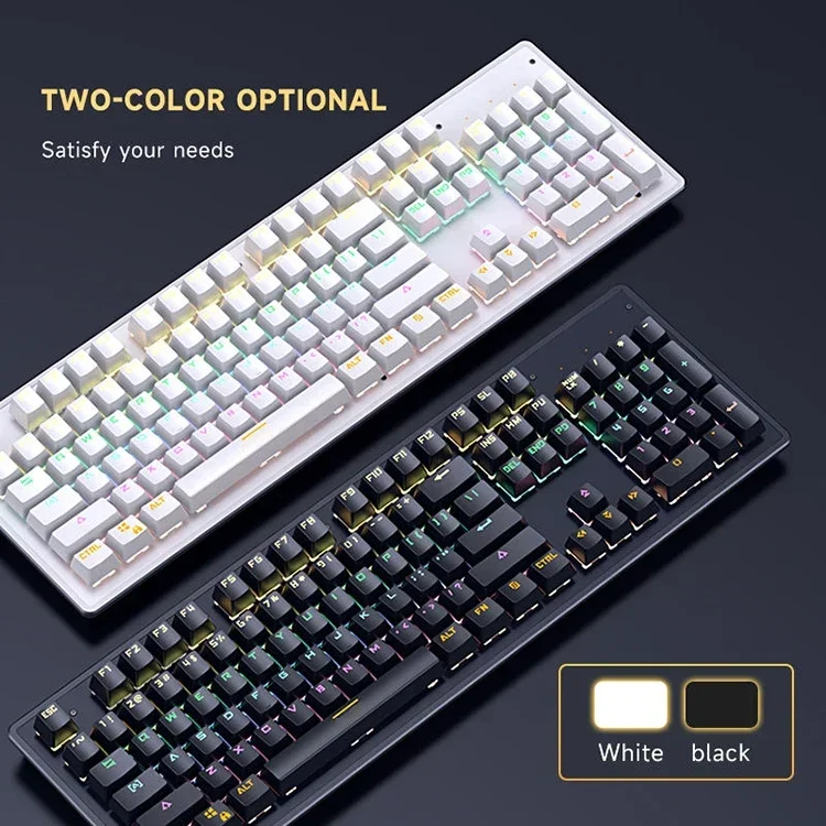 Долговечная пользовательская клавиатура аксессуары для ПК 104-клавишная игровая