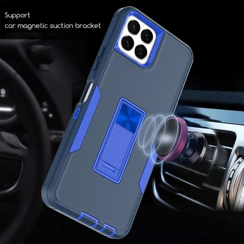 Матовый чехол-подставка для Boost Celero 5G Plus противоударный магнитный держатель