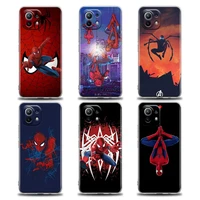 anime spider man marvel phone case for xiaomi poco x3 x3 m3 f3 9t 11 11x 11t 10t 12 note10 redmi 9a 9 10 9t 9c 5g case