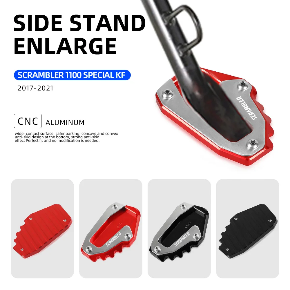 

FOR Scrambler 1100 Special KF 17-21 Side Stand Foot Extension Enlarger Plate Support 1100 Pro 1K 19-21/1100 Sport Pro 1K 19-21