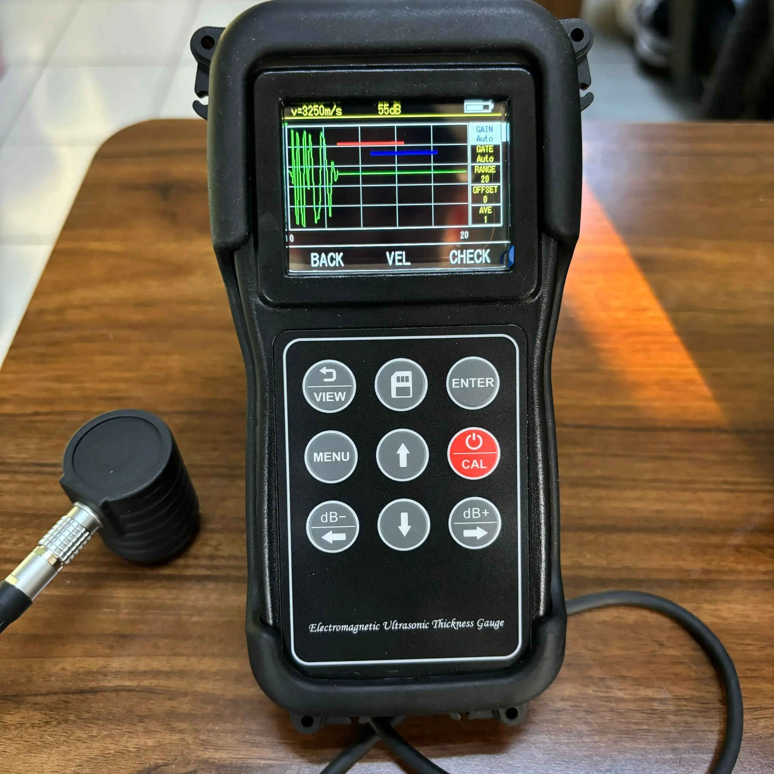 Портативный электромагнитный Ультразвуковой толщиномер 1 0 ~ 240 мм с отдельным