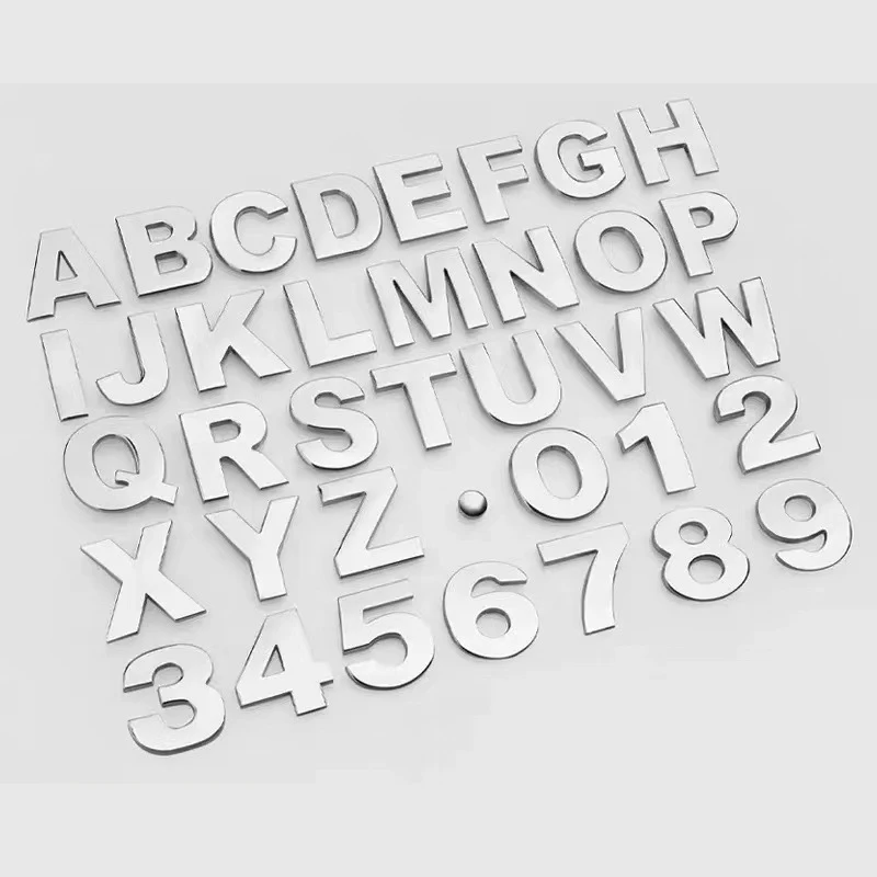 

Металлическая 3d-наклейка в виде букв алфавита и цифр