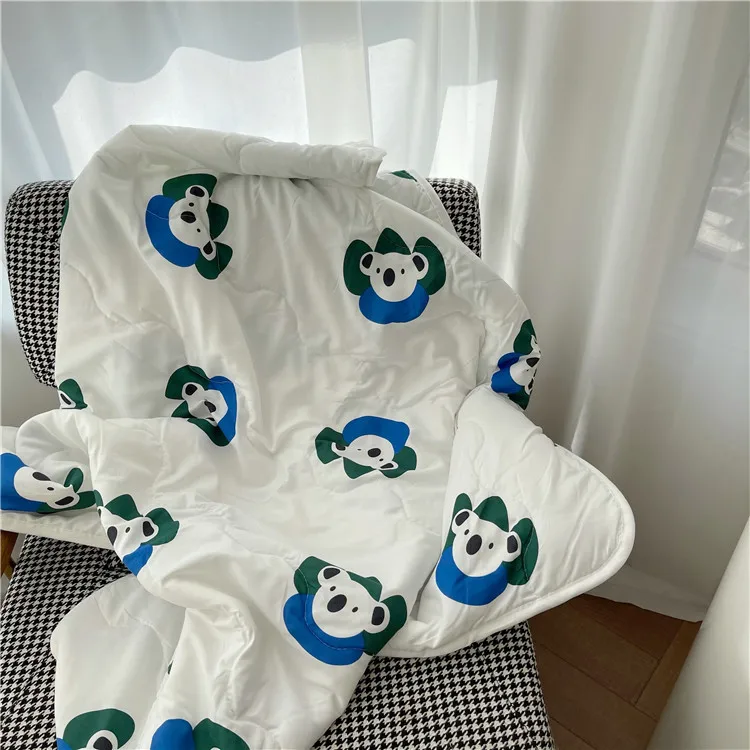 

INS Baby Small Quilt Thin Nap Blanket Cartoon Bear Koala Newborn Comforter Kindergarten Air Conditioner Kids Lunch Break Bedding