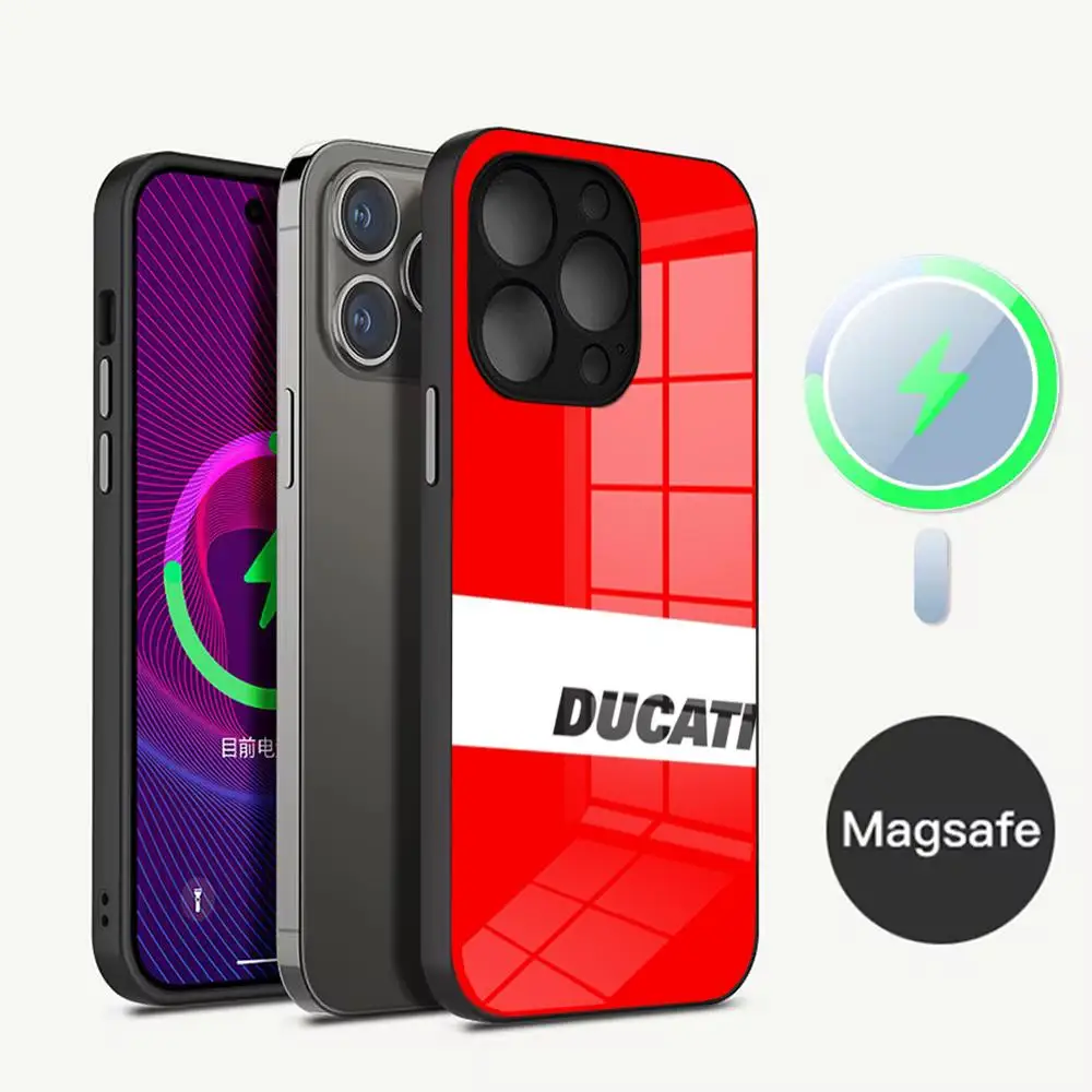 Чехол для телефона D-DuCatis новинка 2024 закаленное стекло IPhone 16 15 Promax 14 13 Pro 12 11 plus