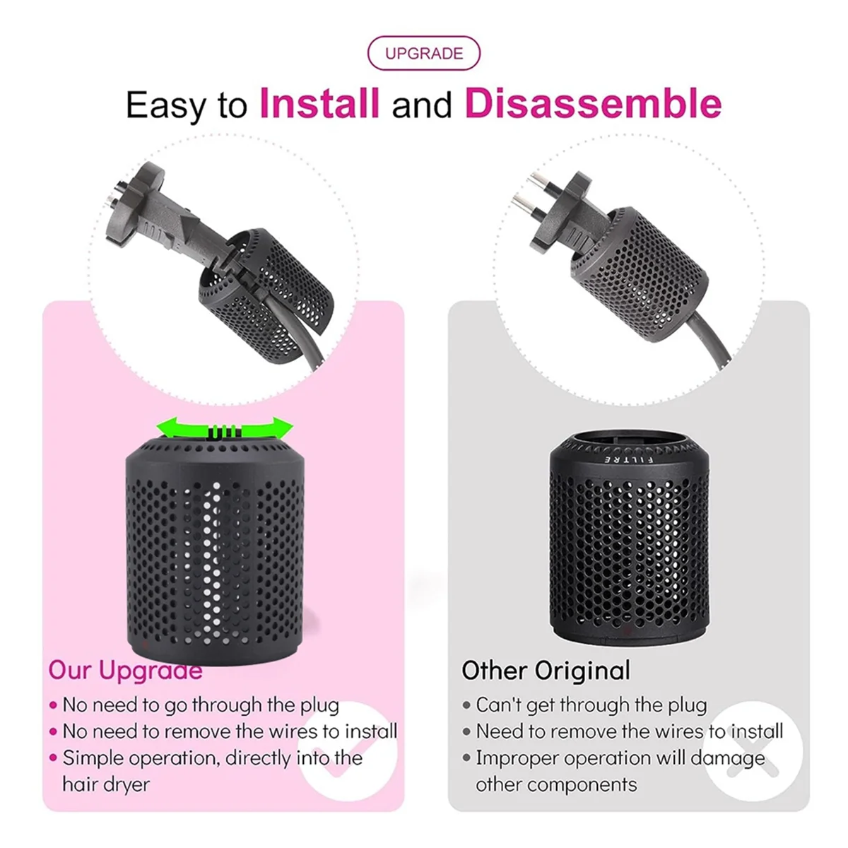 Сетчатый фильтр для фен замена моделей Supersonic HD01 HD03 HD08 внешний фена Часть C