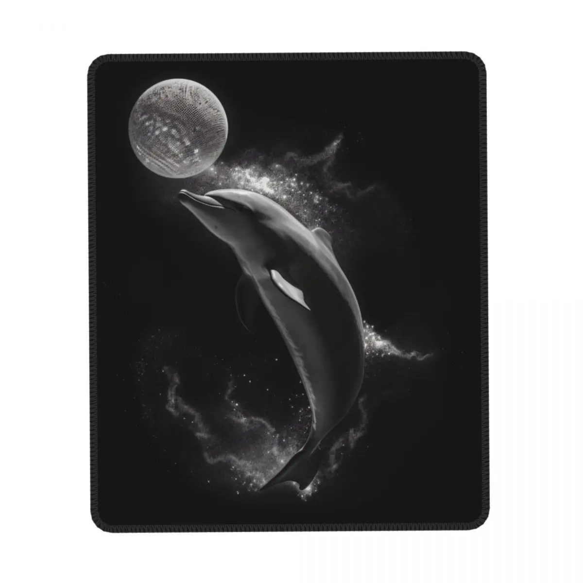 

Dolphin Vertical Print Mouse Pad Light sketch White Powder Rubber Desk Mousepad Non Slip Rertro Fantasy Mouse Pads