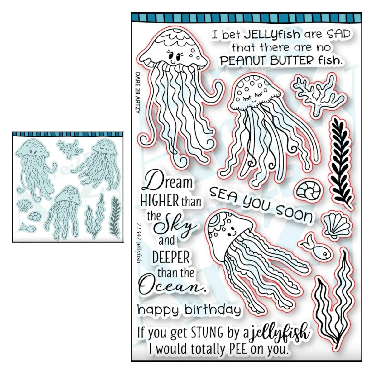 

2022 Jellyfish Aquatic Seashell Marine Life Cutting Dies Clear Silicone Cling Stamps Diy Craft Paper Cards Decor Embossing Molds