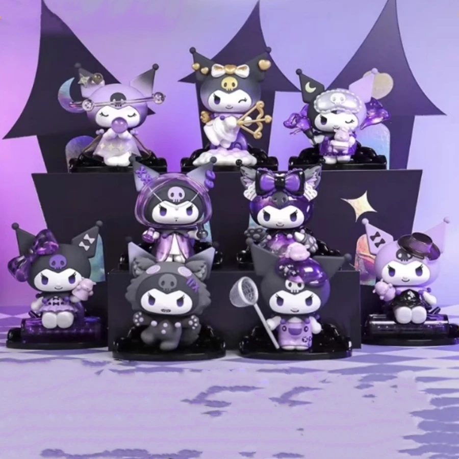 Sanrio Kurome Werewolf Series Женская модная Веселая фигурка Kuromi загадочная коробка украшения