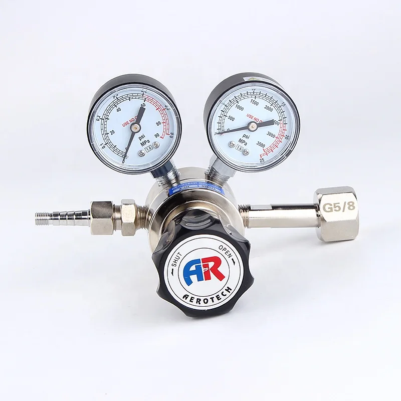 

A-1H high precision single stage pressure reducer oxygen nitrogen argon hydrogen pressure reducing valve regulator