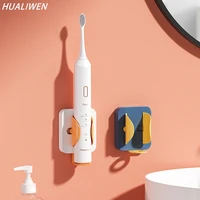 creative traceless stand rack electric toothbrush organizer wall mounted holder toothbrush holder bathroom accessories