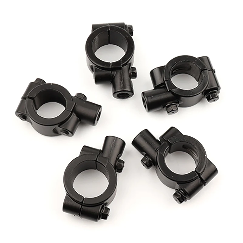 

2pcs Handlebar Thread Motorcycle Mirror Mount Clamp Rear View Mirror Holder Adapter Black Accessories