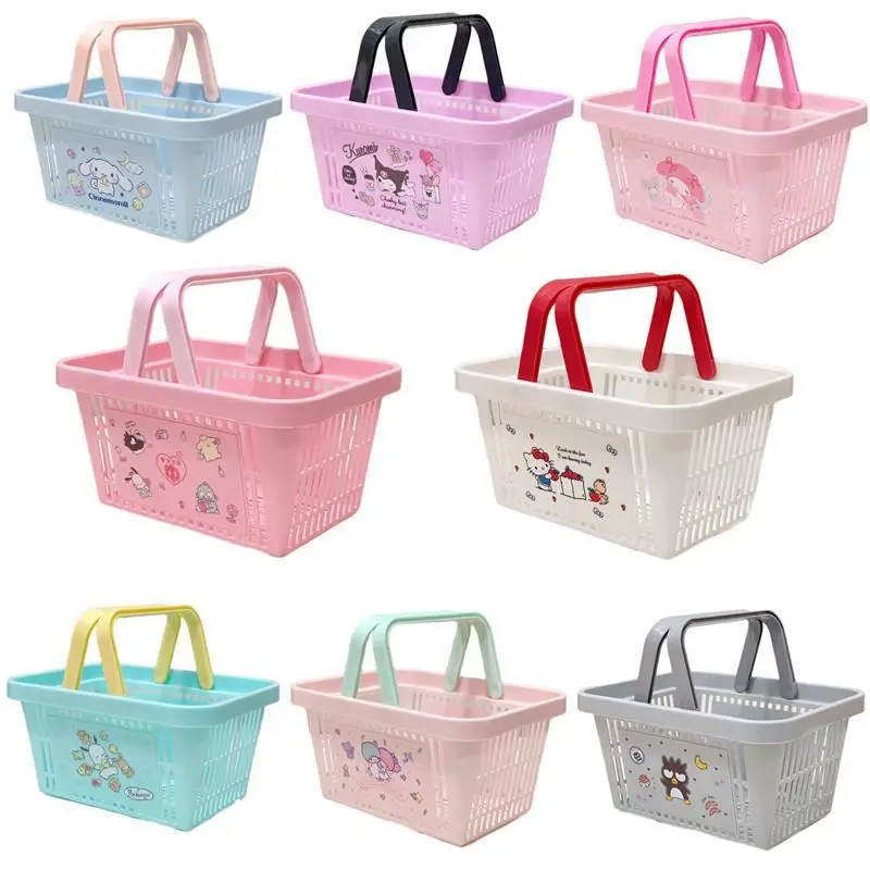

Kuromi Hello Kitty Pochacco Anime Kawaii Bathroom Hand Basket Toiletries Storage Household Cartoon Cute Tidying Basket Girls
