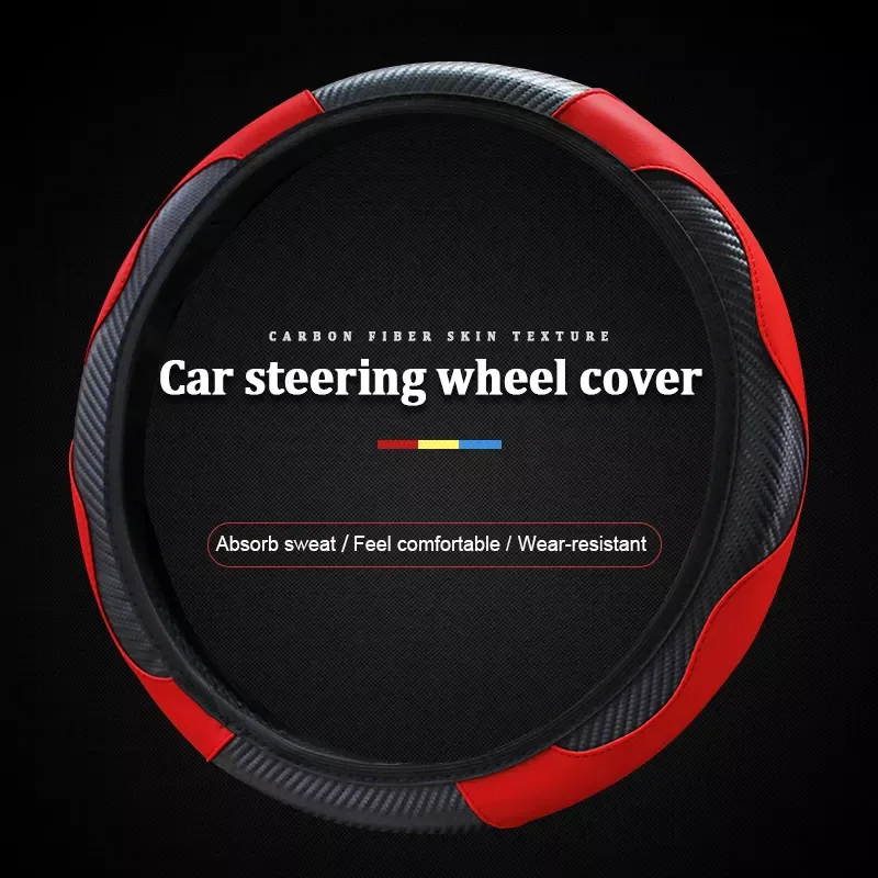 

Booster Car Steering Wheel Cover Carbon Fiber Look Cover Left，right T 2 PCS ABS