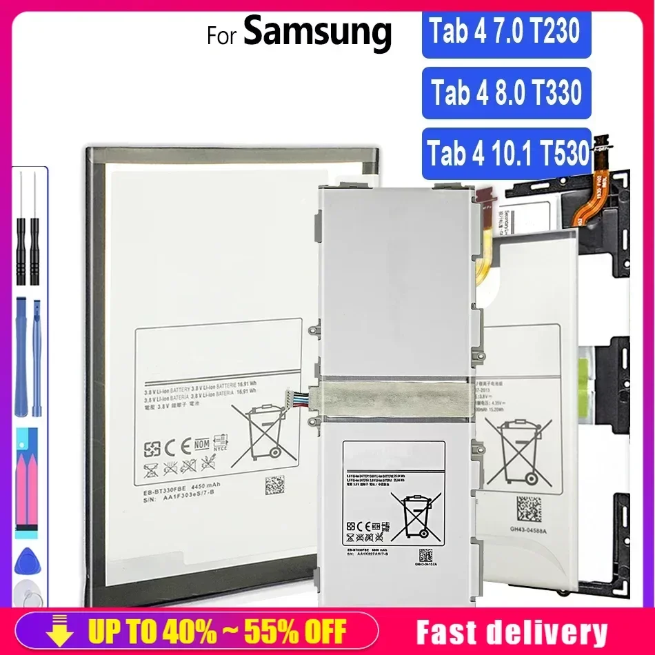 Аккумулятор для планшета Samsung GALAXY Tab 4 7 0 8 10 1 SM T530 T531 T535 T330 T331 T335 T230 T231 T235 SM-T530 SM-T535
