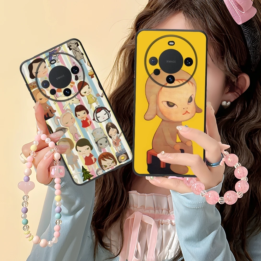 Smart Yoshitomo Nara Mobile Cell Phone Case for Huawei Mate 60 50 40 30 20 10 Pro Plus Lite E 5G Black Soft Cover Shell