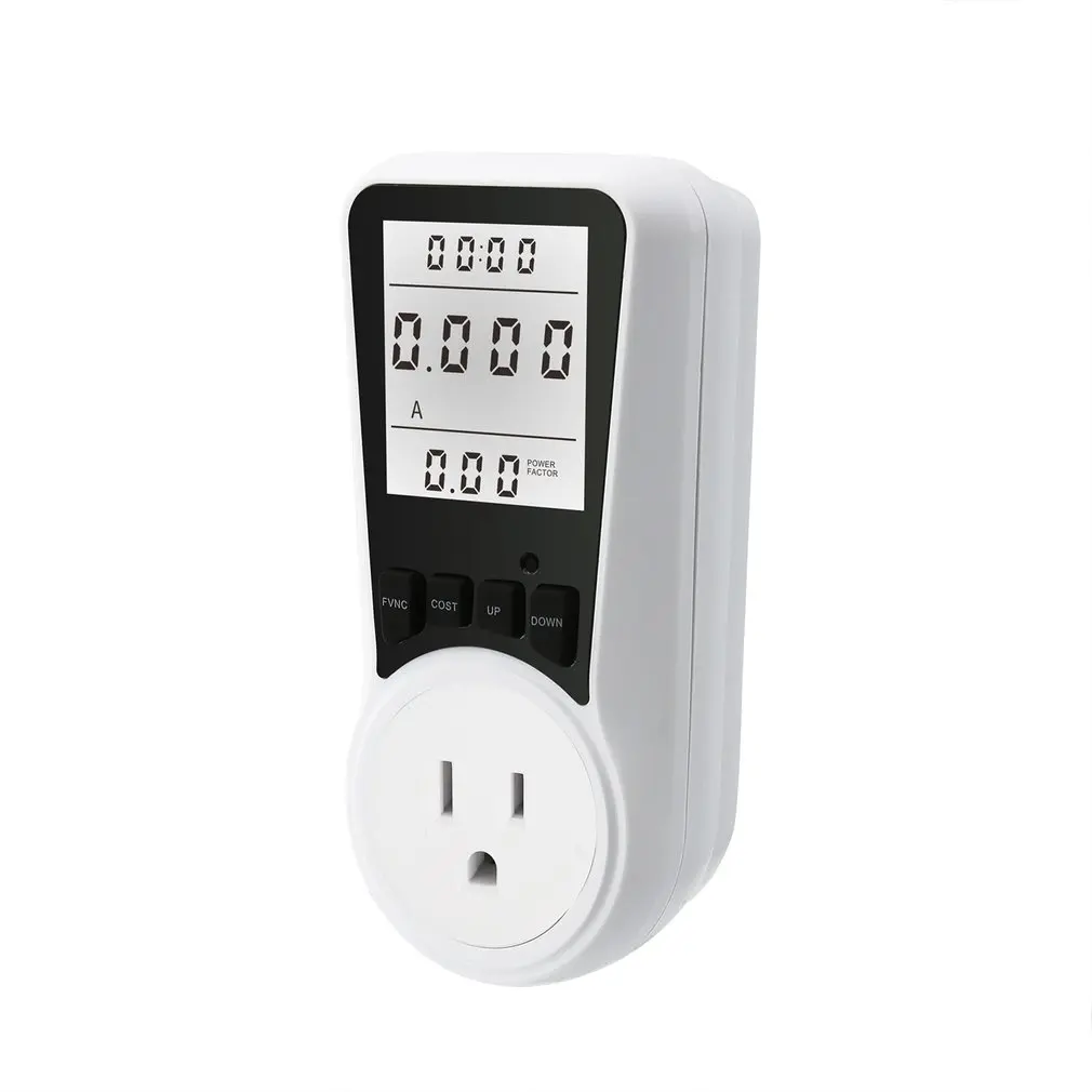 

US Standard Metering Socket Small Screen Power LCD Display Monitor Household Electric Energy Sockets Meter