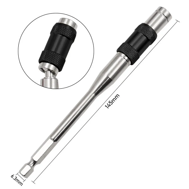 145mm 1/4&quot Hex Magnetic Screwdriver Bits Drill Hand Tool Bit Extension Rod Quick Change Holder Drive Guide Screw Tip |
