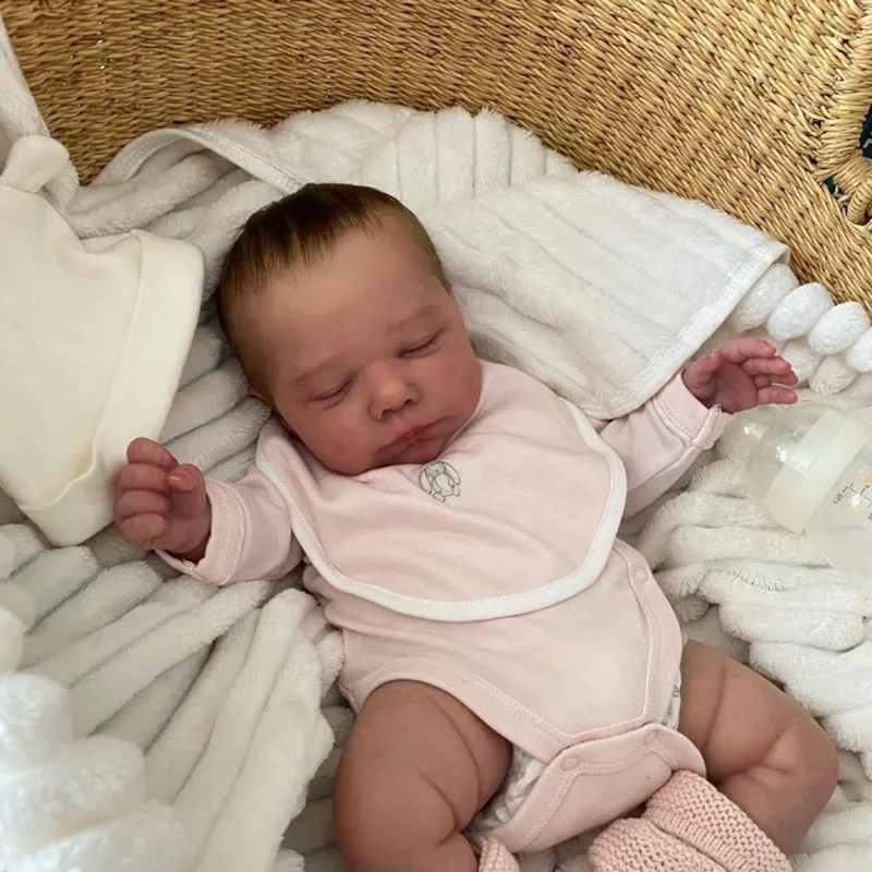 Реалистичная уже окрашенная кукла Marley 49 см Кукла Новорожденный младенец ручная