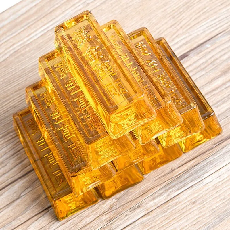 

1 шт. цитрин, золотой бар, счастливая фэн-шуй, домашний декор, слитки, слитки, коллекционные предметы, хрустальное ремесло, бумажный подарок