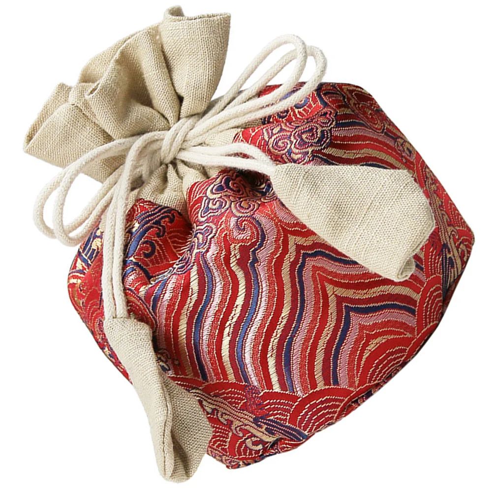 

Bag Teacup Teaware Storage Tea Decorativejewelry Grocery Reusable Portable Set Canister Ceramic Drawstring Jarteapot Pouches