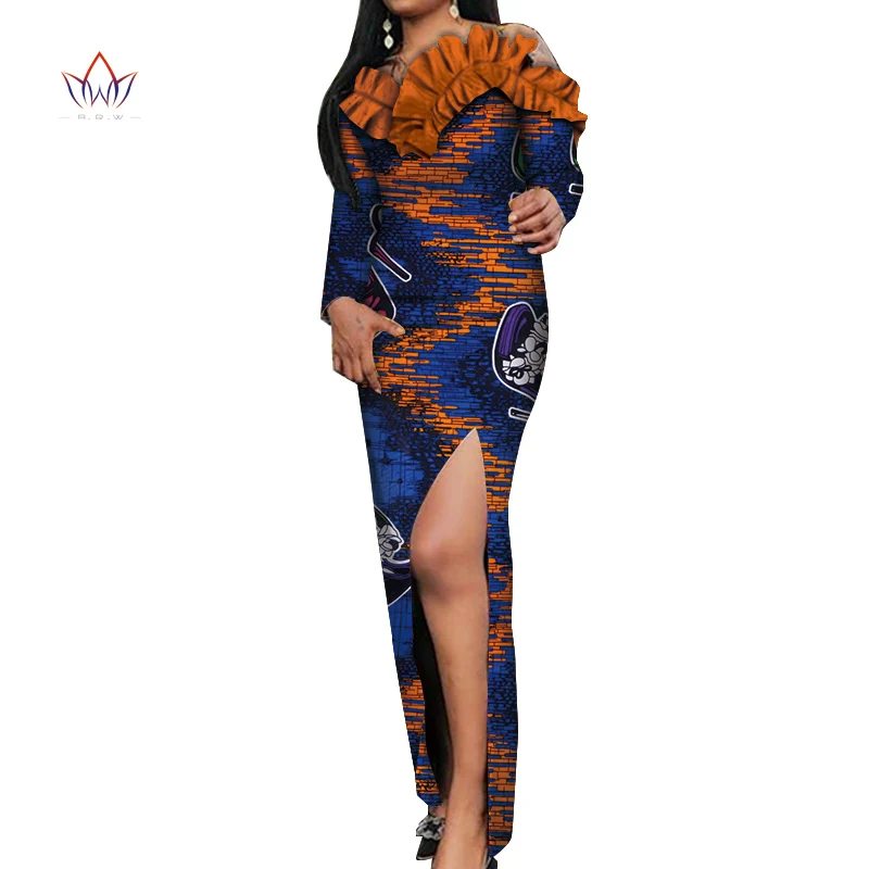 Женские платья в африканском стиле Dashiki яркие повседневные свадебные длиной до