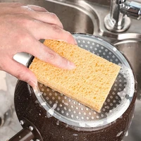 10 pack wood pulp cotton scouring pad 100 biodegradable and compostable kitchen sponge with scrub dish towel