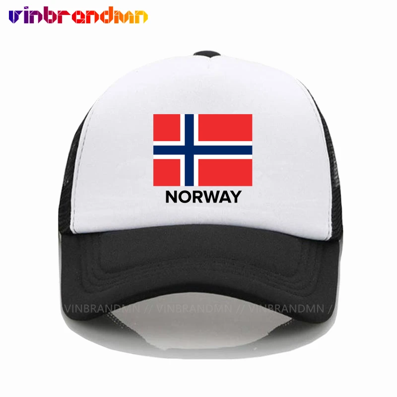 

Norway Flag Baseball Caps Mesh Summer Fashion National Emblem of Norway Design Cool Trucker Caps Casual Patriot Caps
