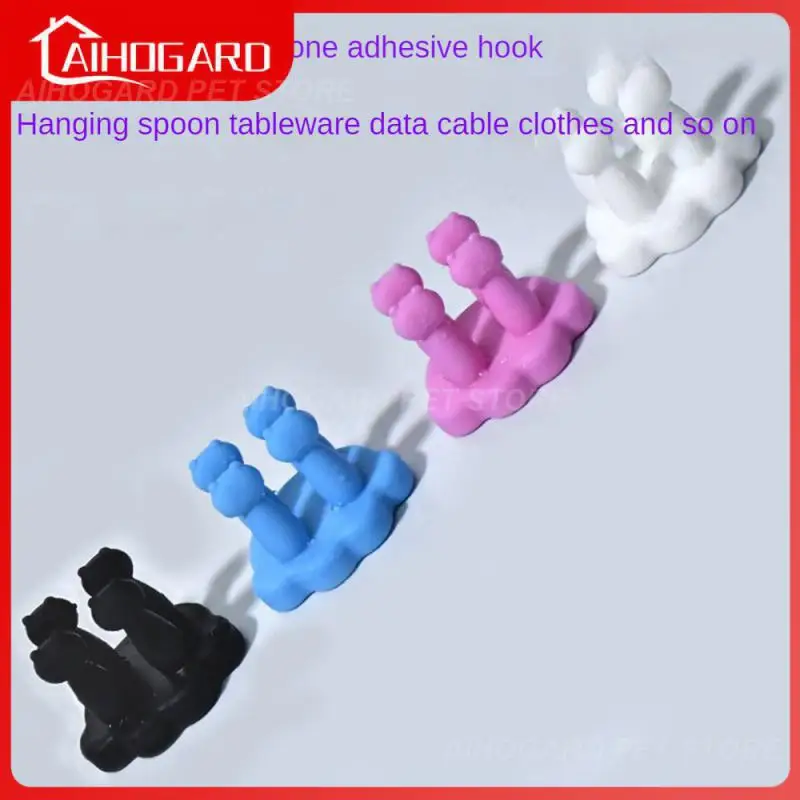

Bear Paw Hook Towel Rack Self-adhesive Hangers Simple Cartoon Hook Toothbrush Hook Punch Free Silicone Hook Bathroom Accessories